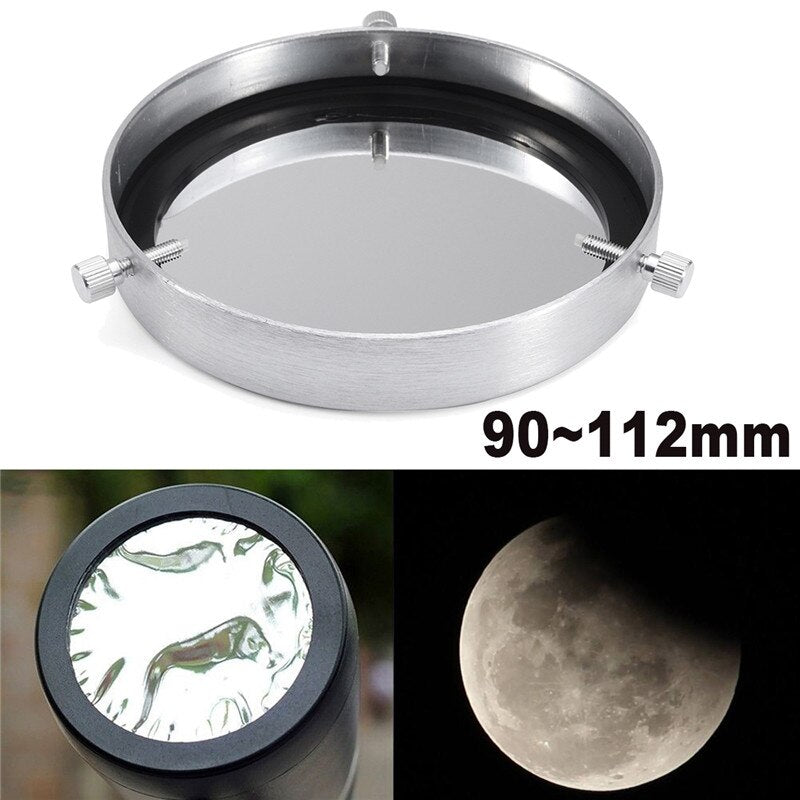 Adjustable Solar Filter Metal Film Cover 90-112mm by HitMyNeed