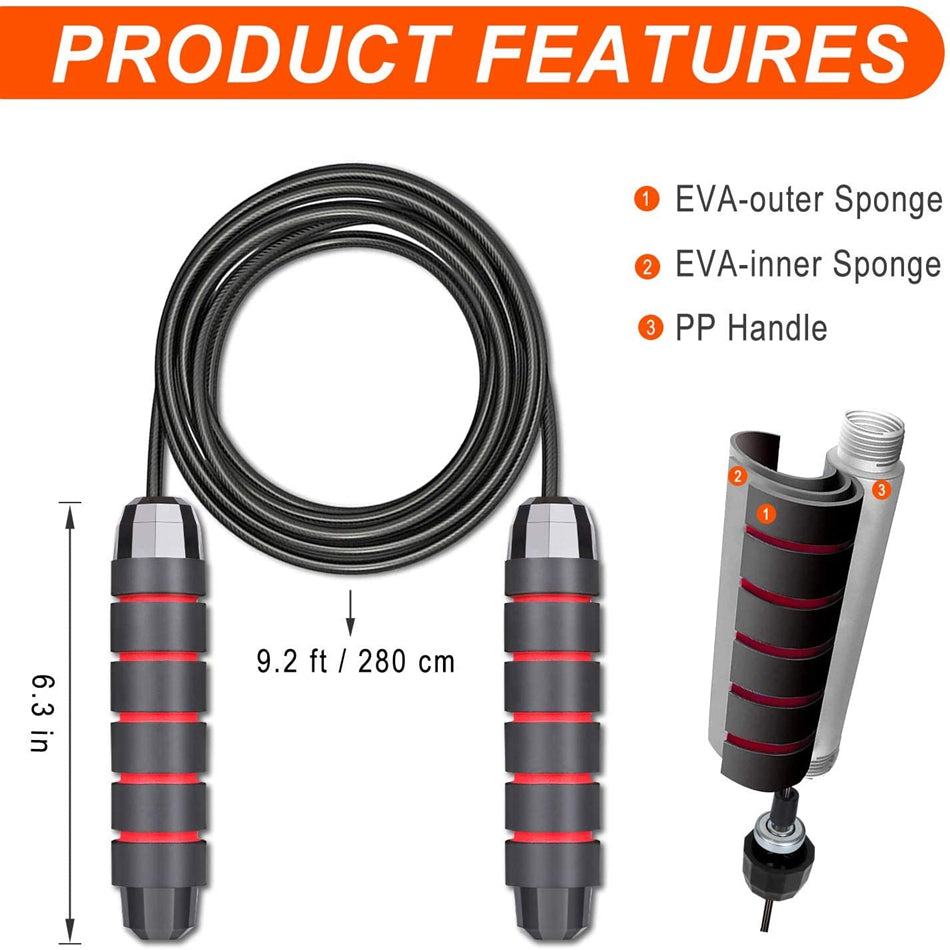 Adjustable Speed Jump Rope for Training & Fitness by HitMyNeed