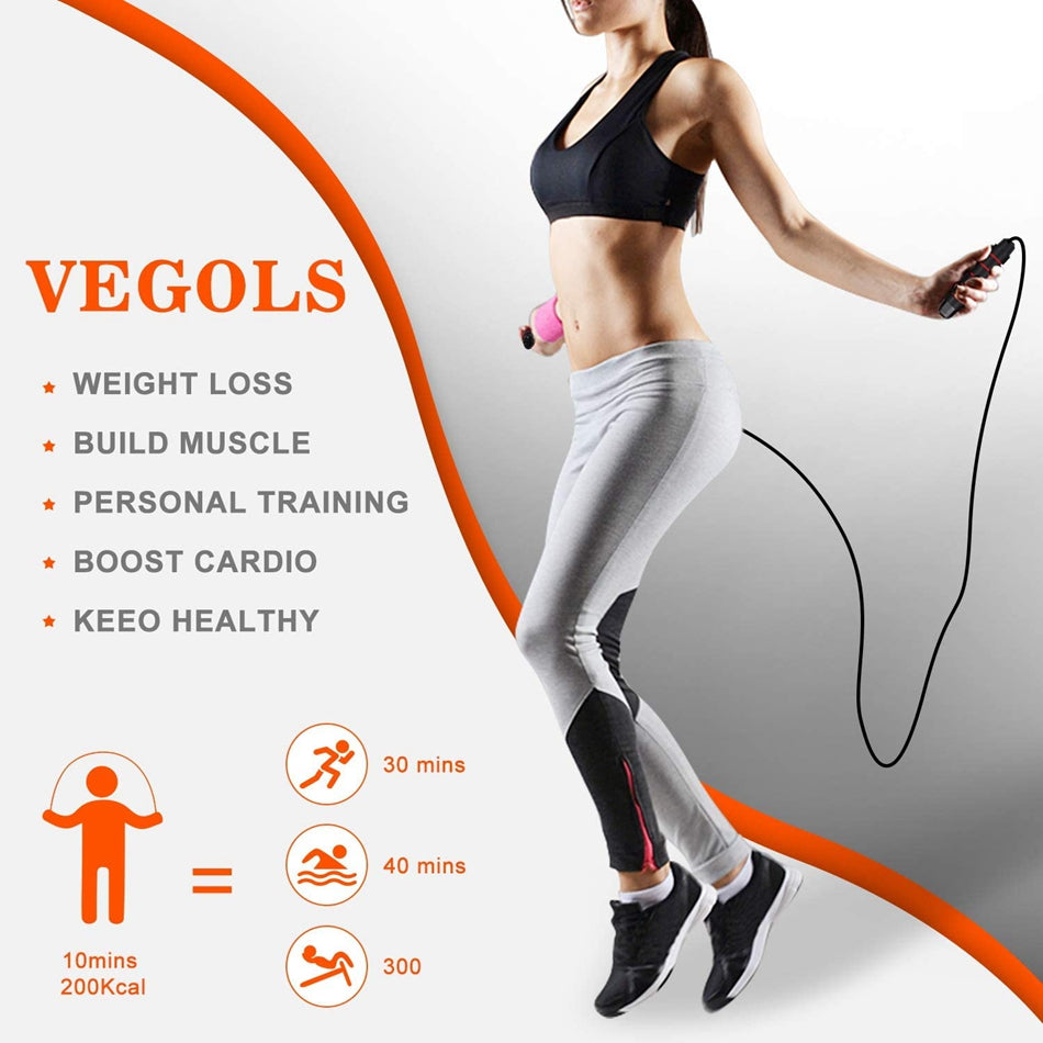 Adjustable Speed Jump Rope for Training & Fitness by HitMyNeed