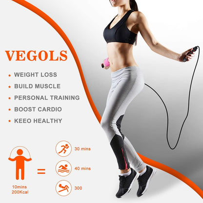 Adjustable Speed Jump Rope for Training & Fitness by HitMyNeed