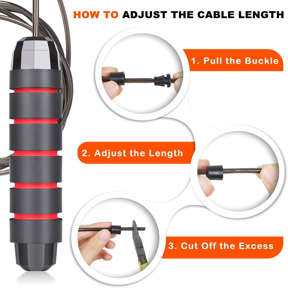 Adjustable Speed Jump Rope for Training & Fitness by HitMyNeed