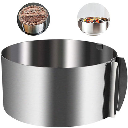 Adjustable Stainless Steel Cake Baking Ring 15-30cm by HitMyNeed