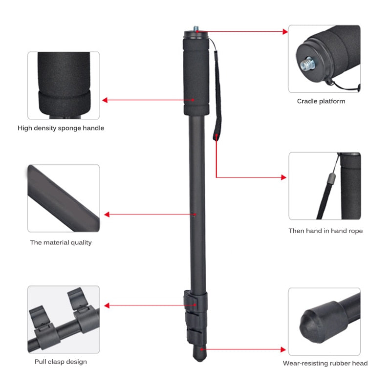 Adjustable Stainless Steel Camera Monopod Stand by HitMyNeed