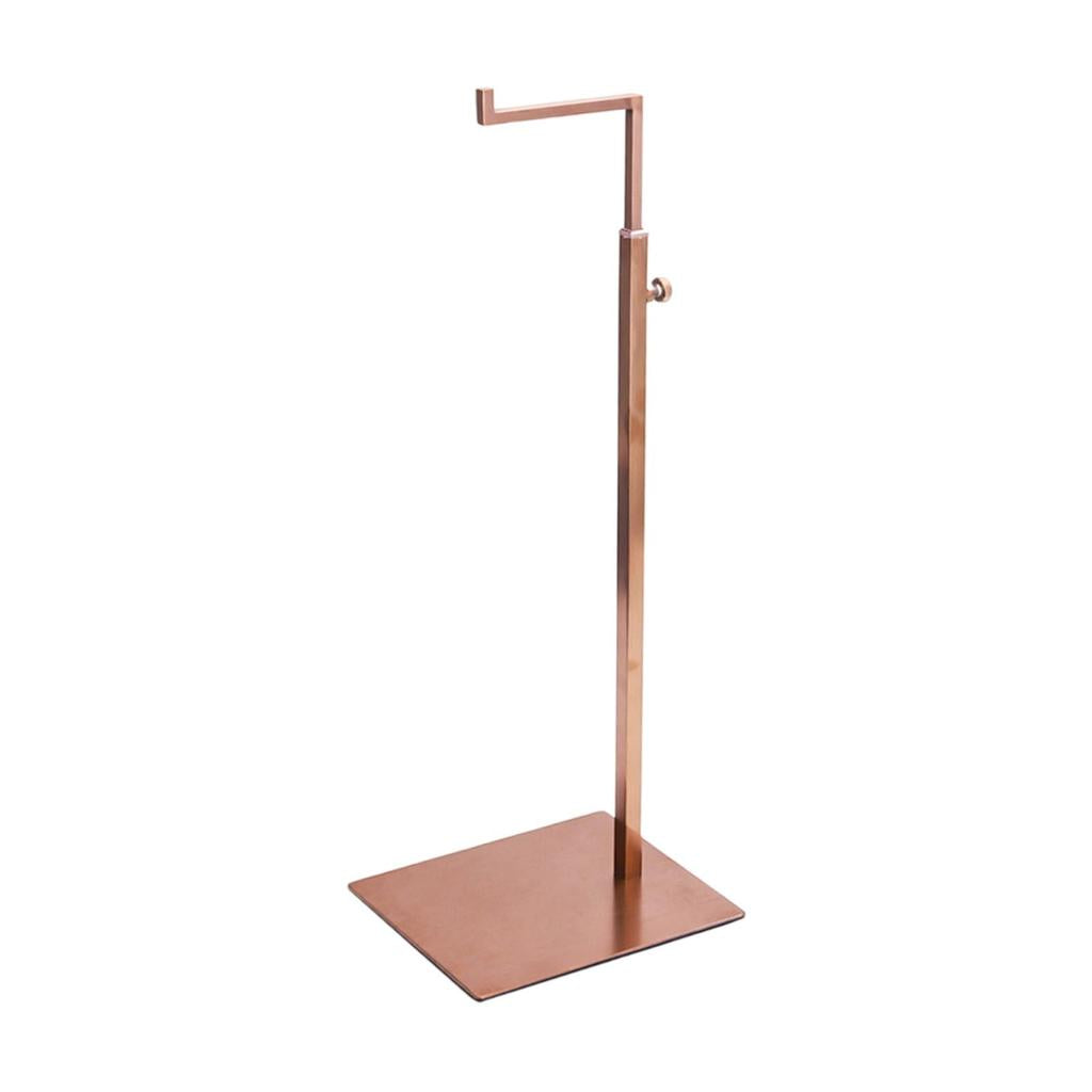 Adjustable Stainless Steel Handbag Display Stand rose-gold-drawing by HitMyNeed