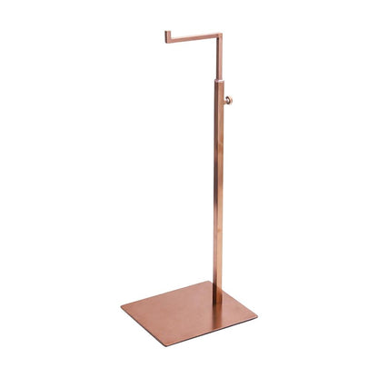 Adjustable Stainless Steel Handbag Display Stand rose-gold-drawing by HitMyNeed