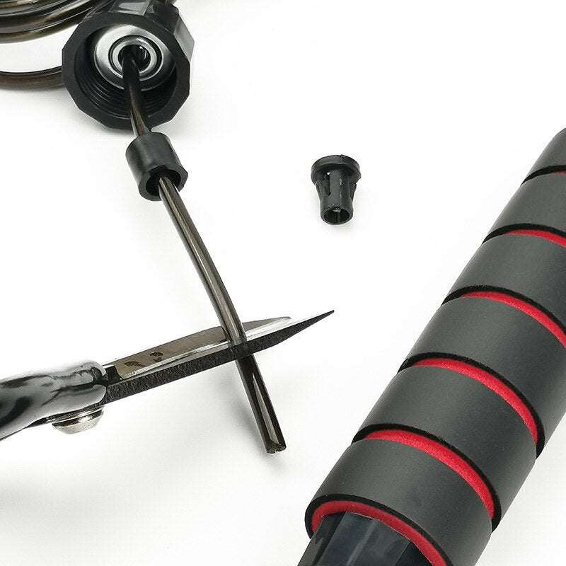 Adjustable Steel Speed Jump Rope with Foam Handles by HitMyNeed