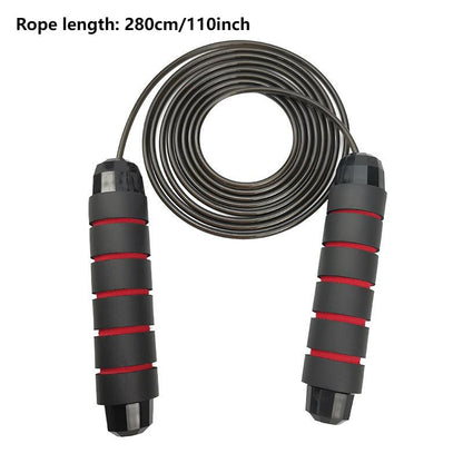 Adjustable Steel Speed Jump Rope with Foam Handles by HitMyNeed