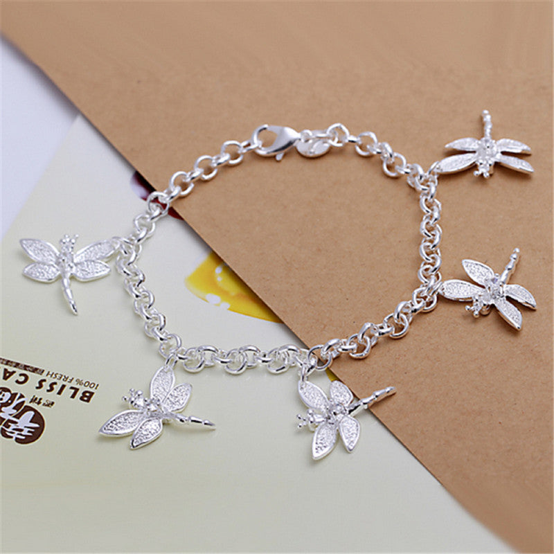 Adjustable Sterling Silver Dragonfly Bracelet by HitMyNeed