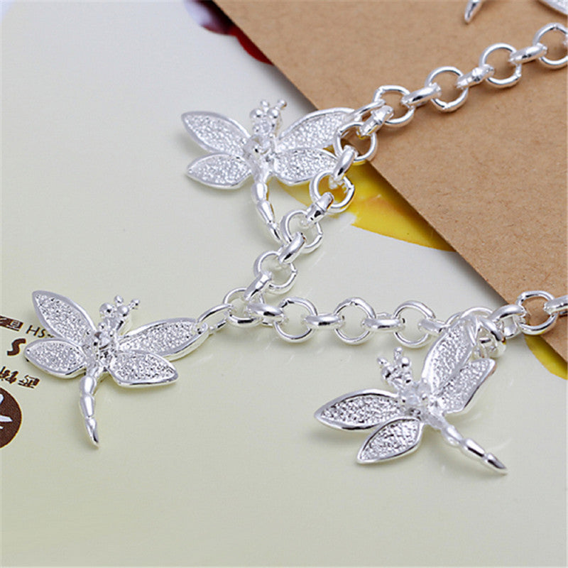 Adjustable Sterling Silver Dragonfly Bracelet by HitMyNeed