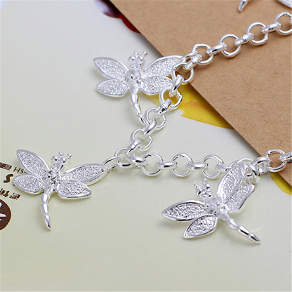 Adjustable Sterling Silver Dragonfly Bracelet by HitMyNeed