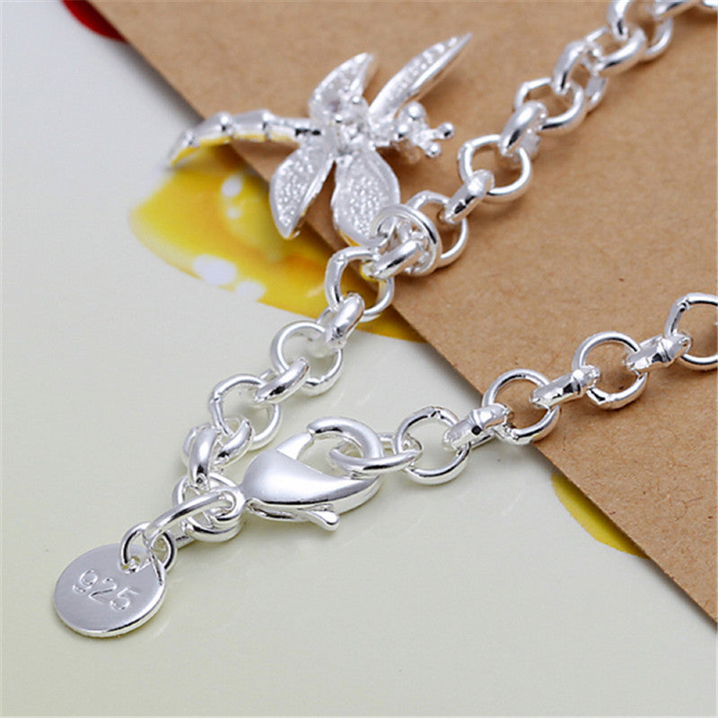 Adjustable Sterling Silver Dragonfly Bracelet by HitMyNeed