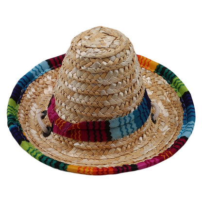 Adjustable Straw Sombrero Hat for Cats and Small Dogs by HitMyNeed