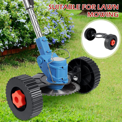 Adjustable Support Wheel Lawn Mower Trimmer Attachment by HitMyNeed