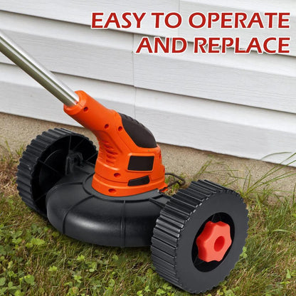 Adjustable Support Wheel Lawn Mower Trimmer Attachment by HitMyNeed