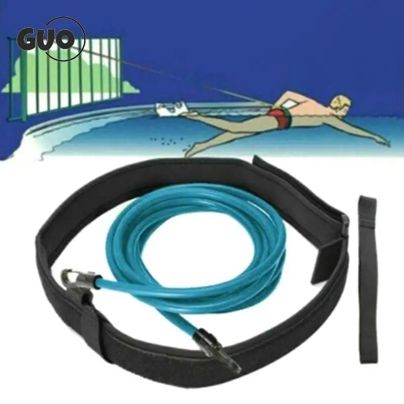 Adjustable Swim Training Resistance Belt with Latex Tube by HitMyNeed