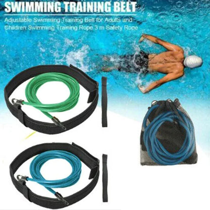 Adjustable Swim Training Resistance Belt with Latex Tube by HitMyNeed