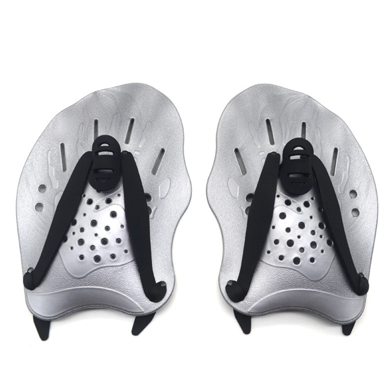 Adjustable Swimming Hand Paddles for Training silver by HitMyNeed