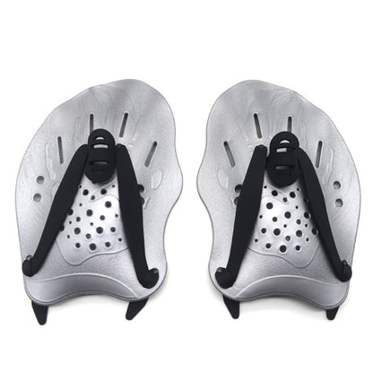 Adjustable Swimming Hand Paddles for Training silver by HitMyNeed