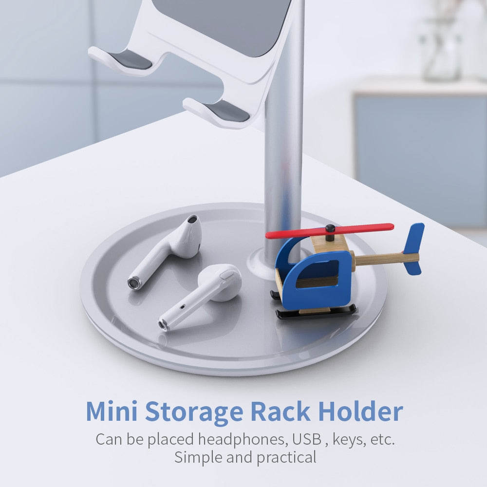 Adjustable Tablet and Phone Stand with Storage by HitMyNeed