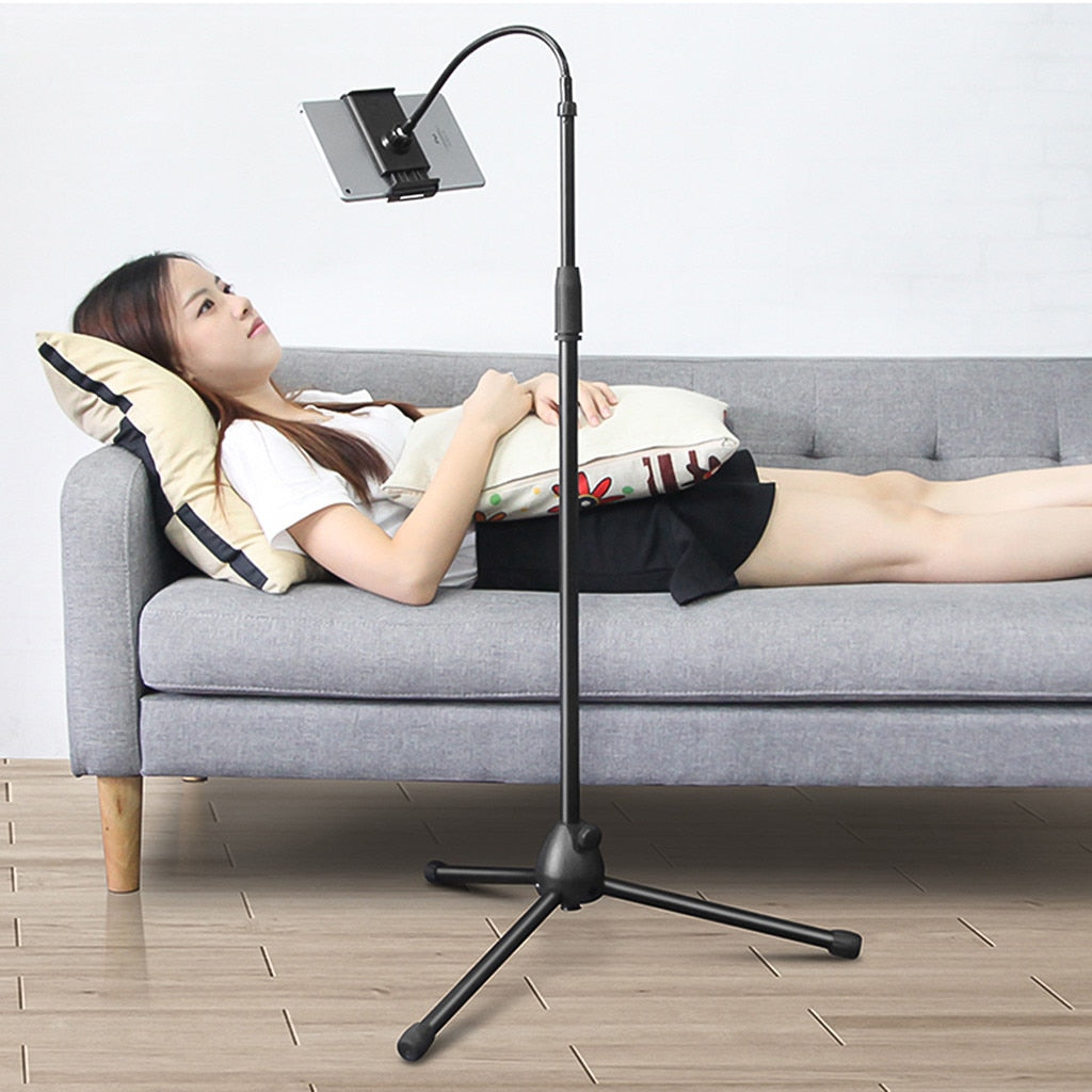 Adjustable Tablet Floor Stand with Flexible Holder by HitMyNeed