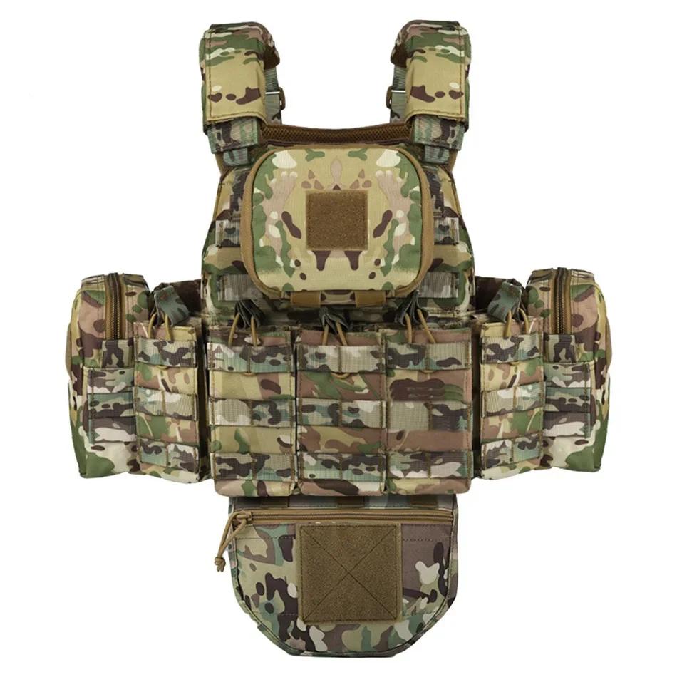 Adjustable Tactical Plate Carrier Vest with Pouches by HitMyNeed