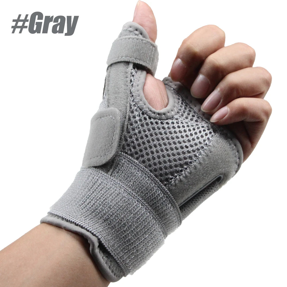 Adjustable Thumb Spica Splint & Wrist Support Brace 1pc-gray by HitMyNeed