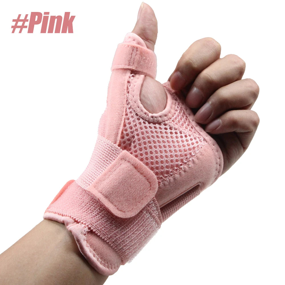 Adjustable Thumb Spica Splint & Wrist Support Brace 1pc-pink by HitMyNeed