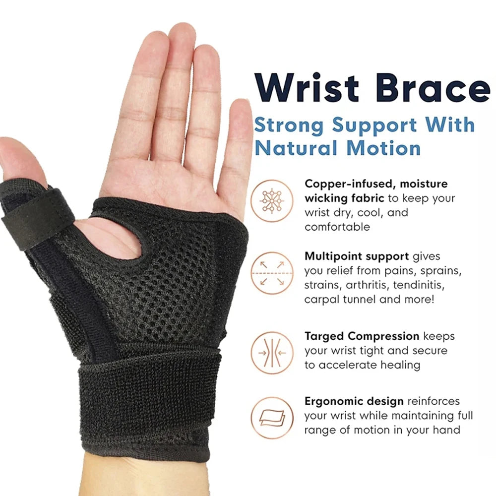 Adjustable Thumb Spica Splint & Wrist Support Brace by HitMyNeed