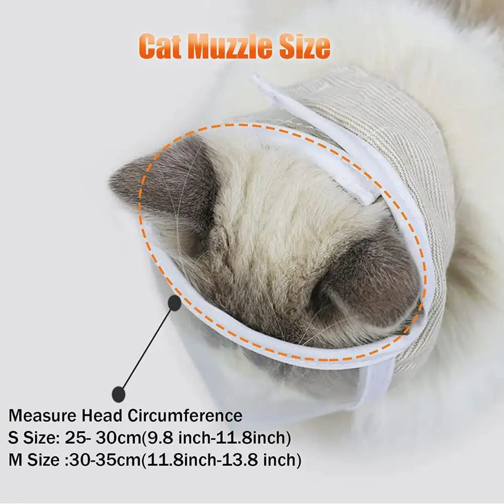 Adjustable Transparent Cat Muzzle for Safe Grooming by HitMyNeed