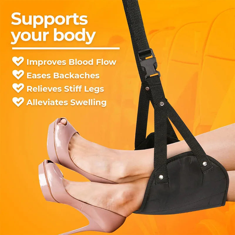 Adjustable Travel Foot Rest Hammock for Flights by HitMyNeed