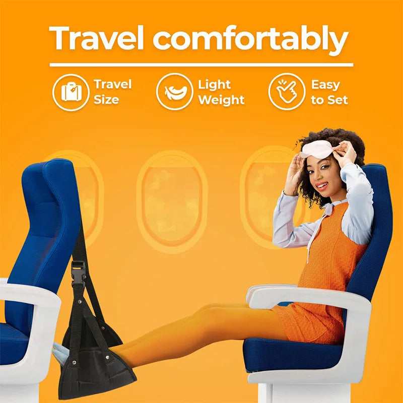 Adjustable Travel Foot Rest Hammock for Flights by HitMyNeed