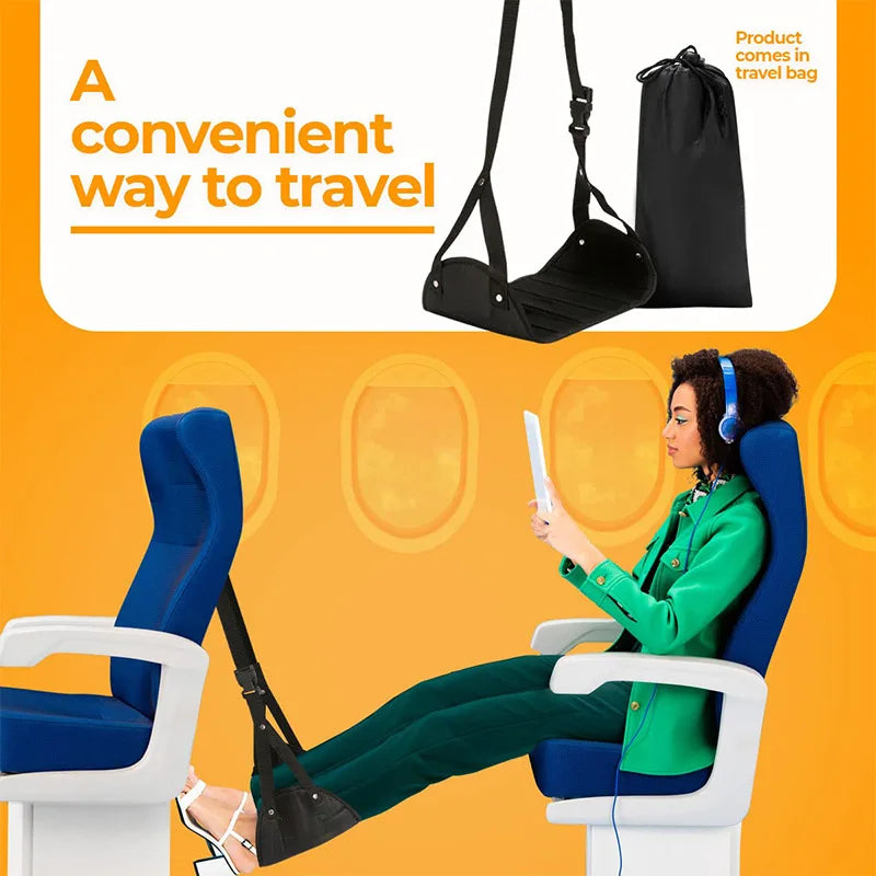Adjustable Travel Foot Rest Hammock for Flights by HitMyNeed