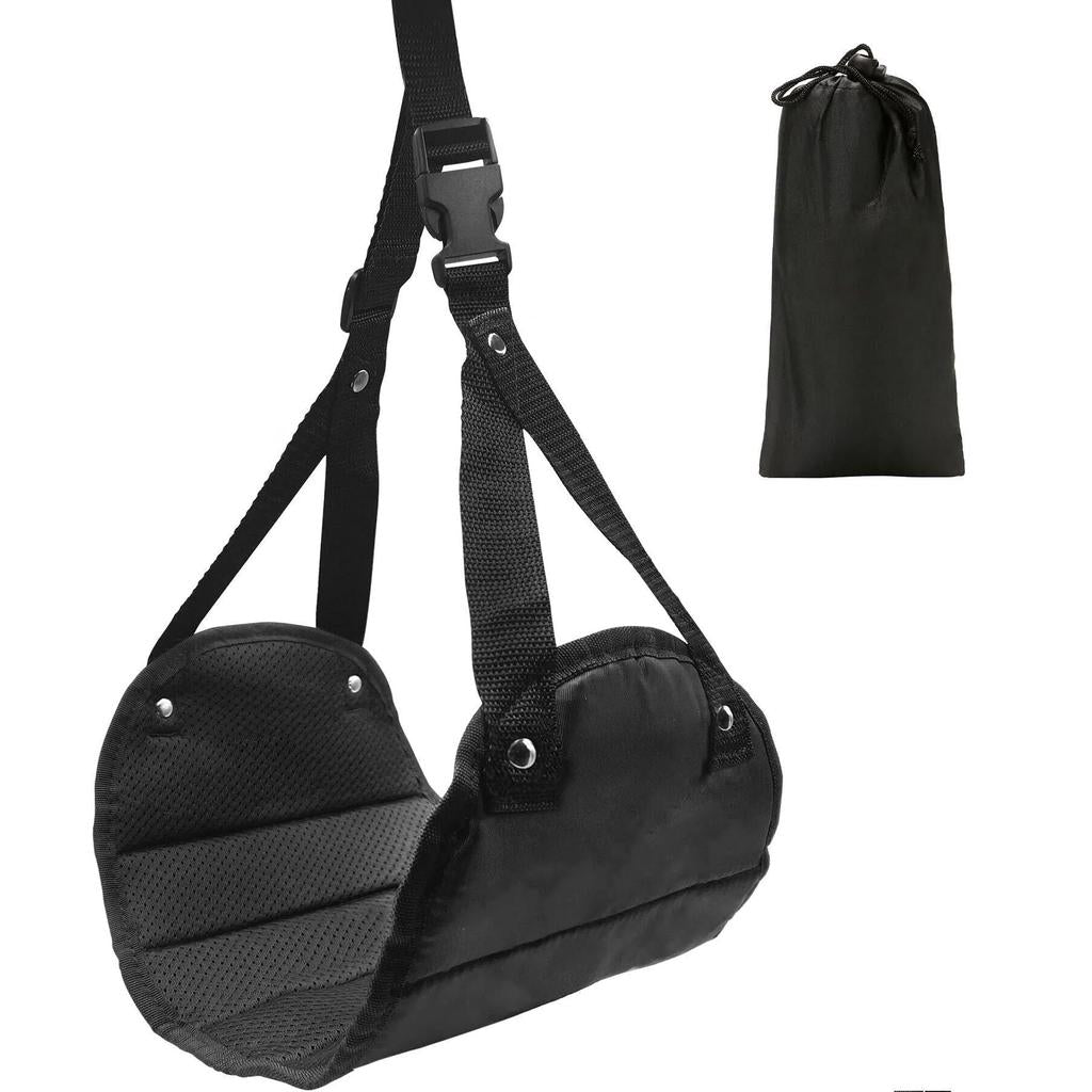 Adjustable Travel Foot Rest Hammock for Flights black by HitMyNeed