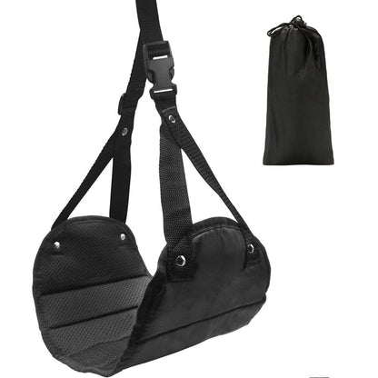 Adjustable Travel Foot Rest Hammock for Flights black by HitMyNeed