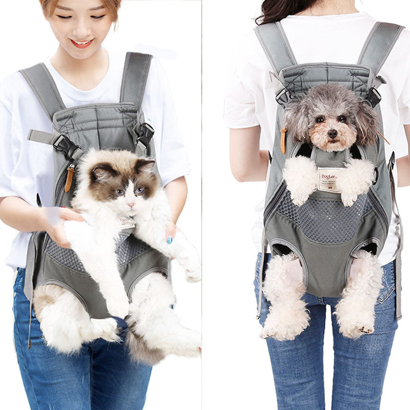Adjustable Travel Pet Chest Carrier with Mesh by HitMyNeed
