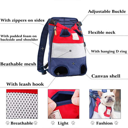 Adjustable Travel Pet Chest Carrier with Mesh by HitMyNeed