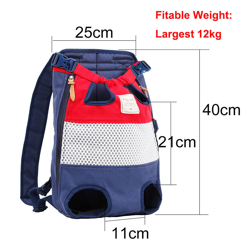 Adjustable Travel Pet Chest Carrier with Mesh by HitMyNeed