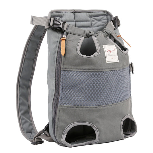 Adjustable Travel Pet Chest Carrier with Mesh gray by HitMyNeed
