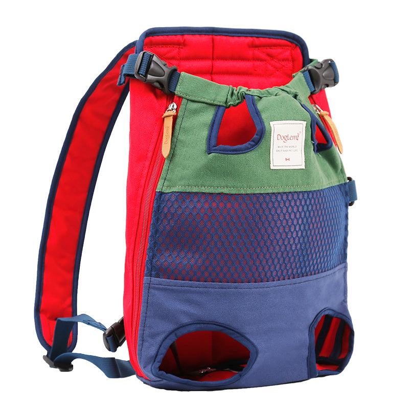 Adjustable Travel Pet Chest Carrier with Mesh green by HitMyNeed