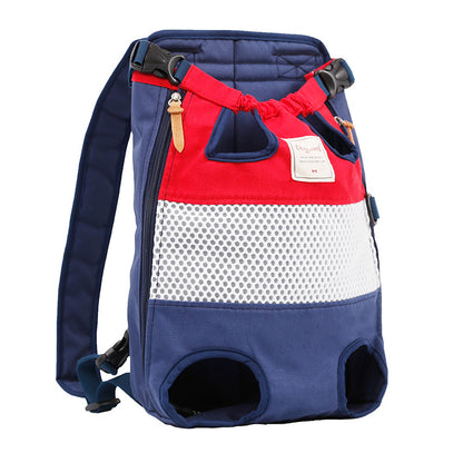 Adjustable Travel Pet Chest Carrier with Mesh red by HitMyNeed