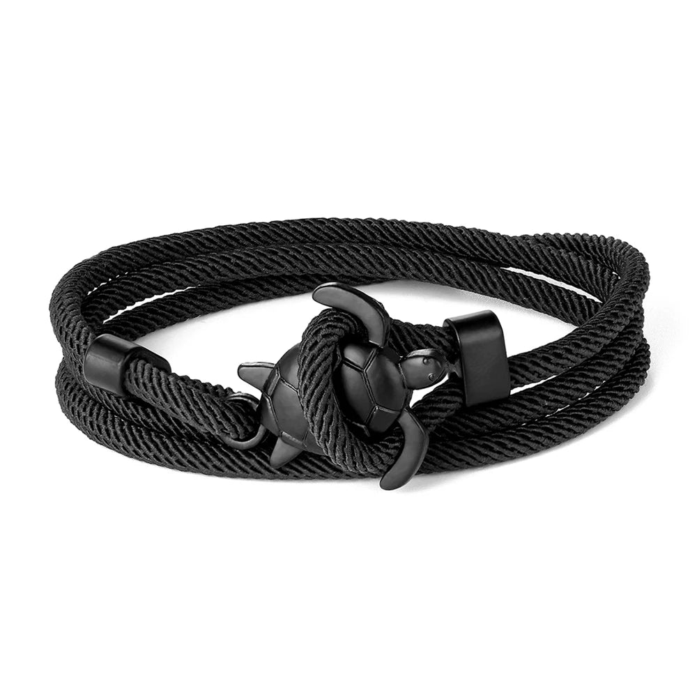 Adjustable Turtle Bracelet with Rope Wrap Design tz-1554 by HitMyNeed