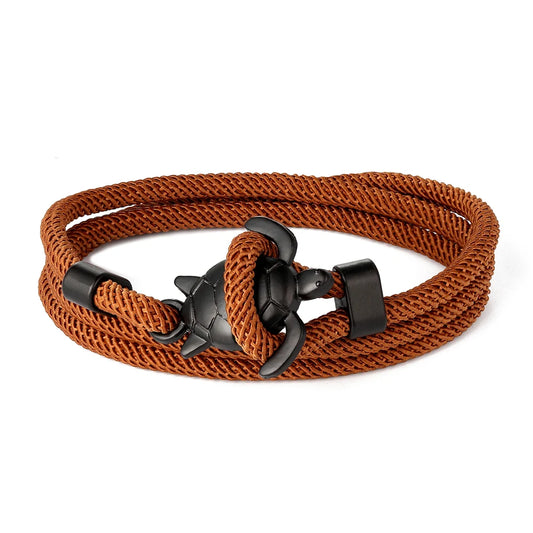 Adjustable Turtle Bracelet with Rope Wrap Design tz-1555 by HitMyNeed
