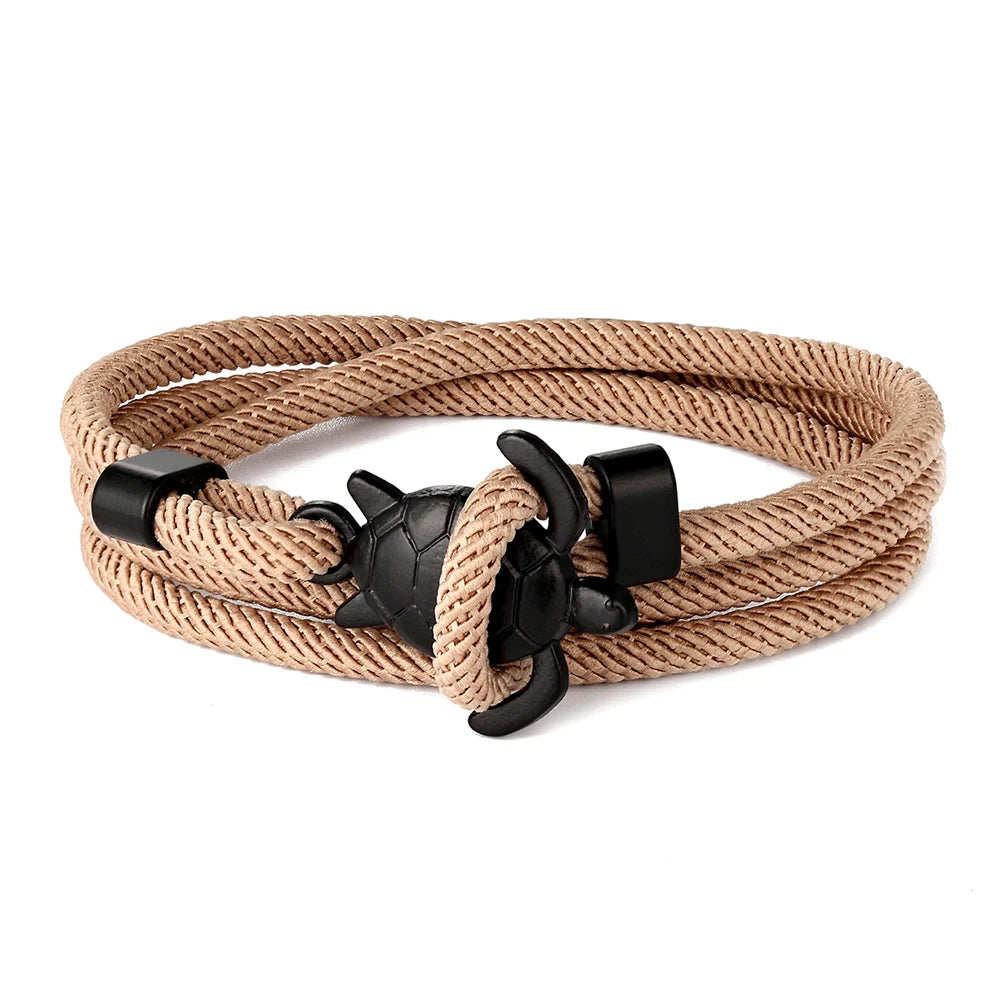 Adjustable Turtle Bracelet with Rope Wrap Design tz-1563 by HitMyNeed