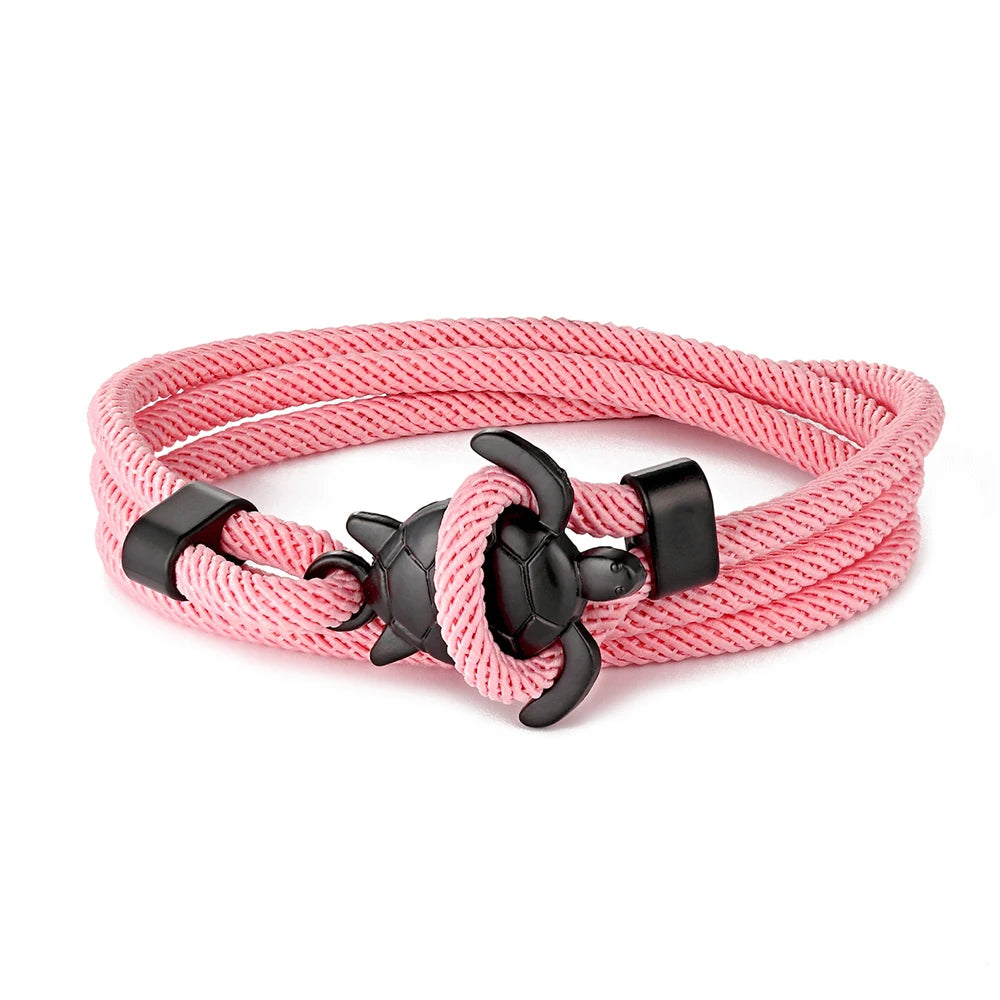 Adjustable Turtle Bracelet with Rope Wrap Design tz-1564 by HitMyNeed