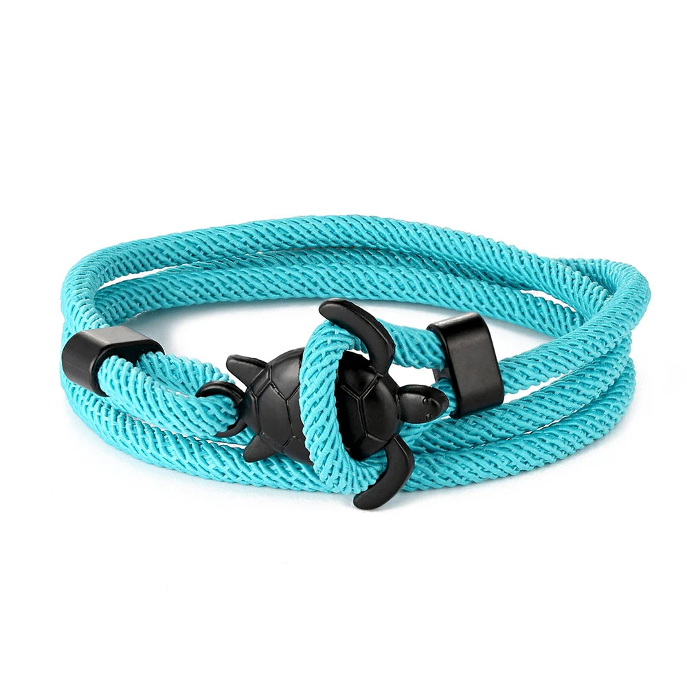 Adjustable Turtle Bracelet with Rope Wrap Design tz-1565 by HitMyNeed