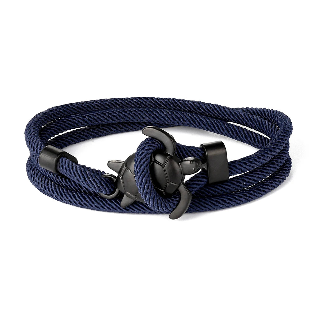 Adjustable Turtle Bracelet with Rope Wrap Design tz-1566 by HitMyNeed