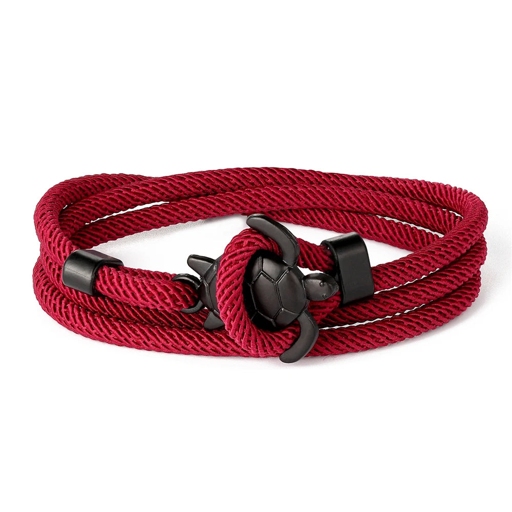 Adjustable Turtle Bracelet with Rope Wrap Design tz-1567 by HitMyNeed