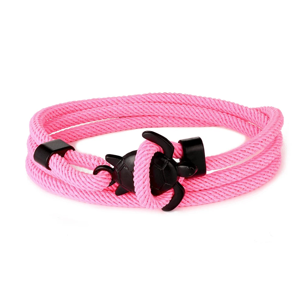 Adjustable Turtle Bracelet with Rope Wrap Design tz-1569 by HitMyNeed