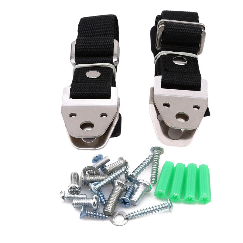 Adjustable TV Safety Straps, 2 Pack Anti-Tip Locks by HitMyNeed