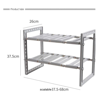 Adjustable Two-Tier Under Sink Organizer Rack by HitMyNeed